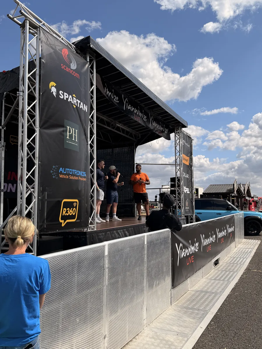 An outdoor stage at an event
